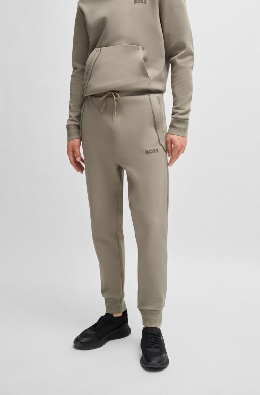 Hugo Boss Sweatshirts and Jogging Pants-Tracksuit bottoms with mirror-effect logo-boss near me