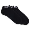 Hugo Boss Underwear, Pajamas, and Socks-Three-pack of short-length socks with logo-boss store near me 4