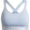 Hugo Boss Underwear, Pajamas, and Socks-Crossed-back bralette in stretch cotton with logo band-boss hugo 4