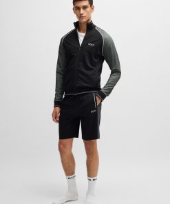 Hugo Boss Sweatshirts and Jogging Pants-Shorts with contrast piping-hugoboss 2