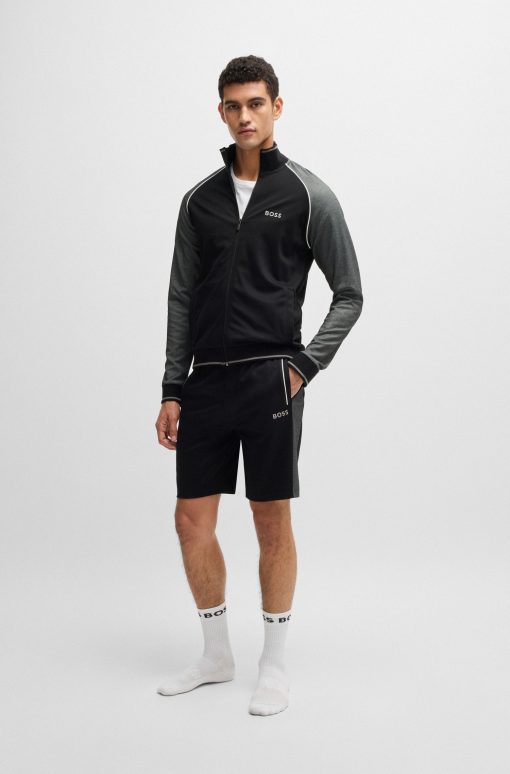 Hugo Boss Sweatshirts and Jogging Pants-Shorts with contrast piping-hugoboss - Image 2