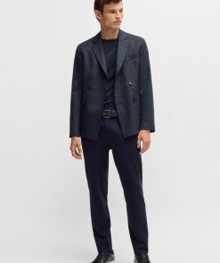 Hugo Boss Sport Coats-Slim-fit jacket in a herringbone wool blend-boss hugo 2