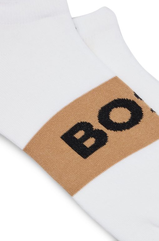 Hugo Boss Socks-Two-pack of ankle-length socks in stretch fabric-boss hugo - Image 2