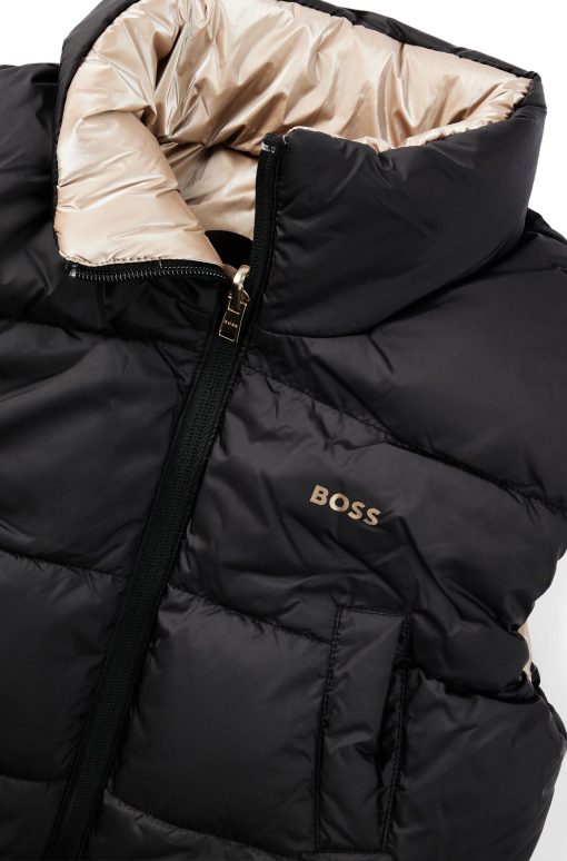 Hugo Boss-Kids' reversible water-repellent gilet with logo details-boss outlet - Image 2