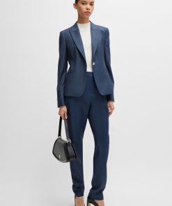 Hugo Boss Tailored Jackets-Slim-fit jacket in denim-effect wool twill-hugo boss store 2