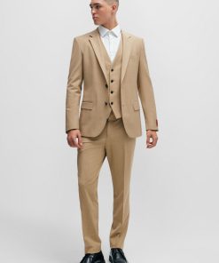 Hugo Boss Suits-Extra-slim-fit waistcoat in mohair-look cloth-hugo by hugo boss 2