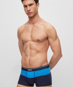 Hugo Boss Underwear-Cotton-blend trunks with color-blocking-hugo 2