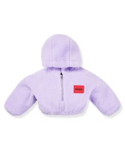 Hugo Boss-Kids’ sherpa hoodie with embroidered rear logo-hugo boss sale