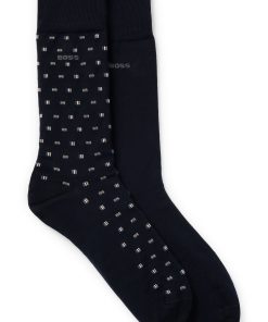 Hugo Boss Socks-Two-pack of regular-length socks in cotton-boss store near me