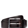 Hugo Boss Belts-Italian-leather belt with polished gunmetal buckle-hugo 4