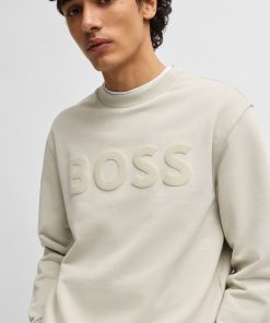 Hugo Boss Tracksuits-Relaxed-fit cotton-terry sweatshirt with rubber-print logo-hugoboss 2