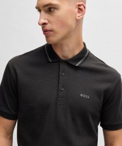 Hugo Boss Polo Shirts-Paddy polo shirt in cotton jacquard-hugo boss store near me 2