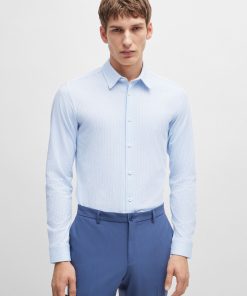 Hugo Boss-Slim-fit shirt in a printed performance-stretch blend-hugo