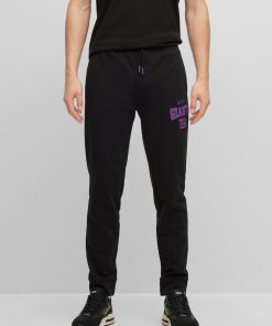 Hugo Boss Sweatshirts and Jogging Pants-BOSS x NFL cotton-terry tracksuit bottoms with collaborative branding-boss store near me