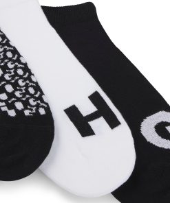 Hugo Boss Underwear, Pajamas, and Socks-Three-pack of ankle socks in cotton-boss outlet 2