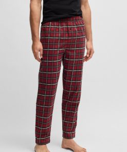 Hugo Boss Underwear-Stretch-cotton pajama bottoms with festive check-hugo boss sale