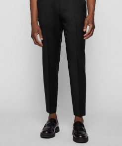 Hugo Boss-Drawstring trousers in virgin-wool serge-hugo boss sale