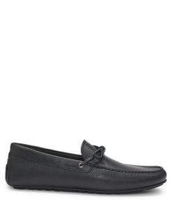 Hugo Boss Casual Shoes-Grained-leather moccasins with driver sole-hugo 2