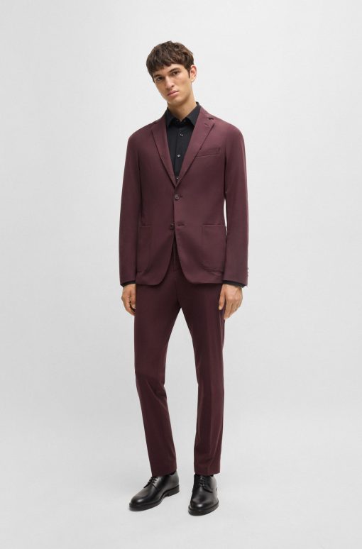 Hugo Boss-Slim-fit trousers in performance-stretch jersey-boss store - Image 2