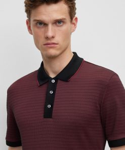 Hugo Boss Polo Shirts-Cotton-blend polo shirt with ottoman structure-hugo by hugo boss 2