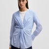 Hugo Boss Blouses-Relaxed-fit blouse in soft twill with stand collar-boss store 3