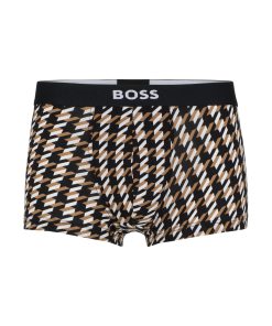 Hugo Boss Underwear-Logo-waistband regular-rise trunks with houndstooth print-boss store near me