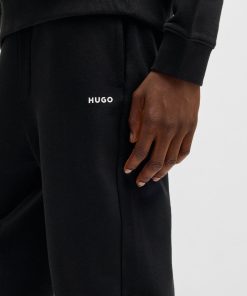 Hugo Boss Sweatshirts and Jogging Pants-Cotton-terry tracksuit bottoms with logo print-boss store 2