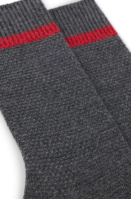 Hugo Boss Socks-Two-pack of boot socks with logo details-hugo by hugo boss - Image 2