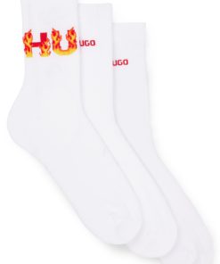 Hugo Boss Socks-Three-pack of short-length socks with logo details-boss near me