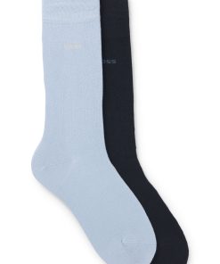 Hugo Boss Socks-Two-pack of regular-length socks with logo details-hugo boss outlet