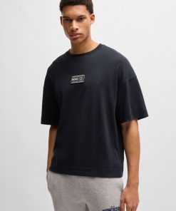 Hugo Boss T-Shirts-BOSS x NFL interlock-cotton T-shirt with special branding-hugo boss store near me