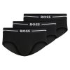 Hugo Boss Underwear-Three-pack of stretch-cotton trunks with logo waistbands-boss store 3