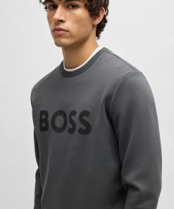 Hugo Boss Tracksuits-Regular-fit sweatshirt with logo print-hugo boss outlet 2