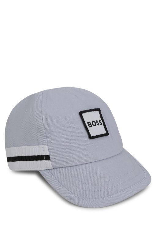 Hugo Boss-Baby cap in cotton with logo label-hugoboss