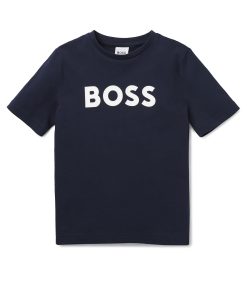 Hugo Boss-Kids’ T-shirt in cotton jersey with contrast logo-boss hugo