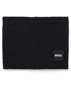 Hugo Boss-Kids’ snood with twill logo badge-boss outlet