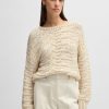 Hugo Boss Sweaters and Cardigans-Wool-blend relaxed-ft sweater with V neckline-hugo by hugo boss 4