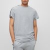 Hugo Boss Sweatshirts and Jogging Pants-Suede-look pajamas in cotton with embroidered logos-boss store 4