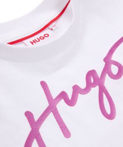 Hugo Boss-Kids’ sleeveless T-shirt in cotton with metallic handwritten logo-hugo boss sale 2