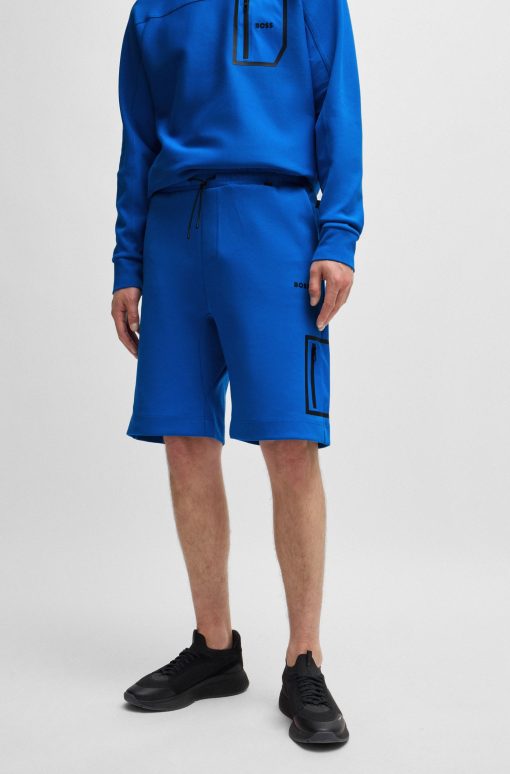 Hugo Boss Sweatshirts and Jogging Pants-Shorts with decorative reflective logo-boss hugo