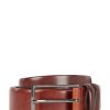 Hugo Boss Belts-Vegetable-tanned leather belt with gunmetal hardware-hugo by hugo boss 3