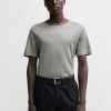 Hugo Boss T-Shirts-Regular-fit T-shirt in structured cotton-hugo boss store near me 3