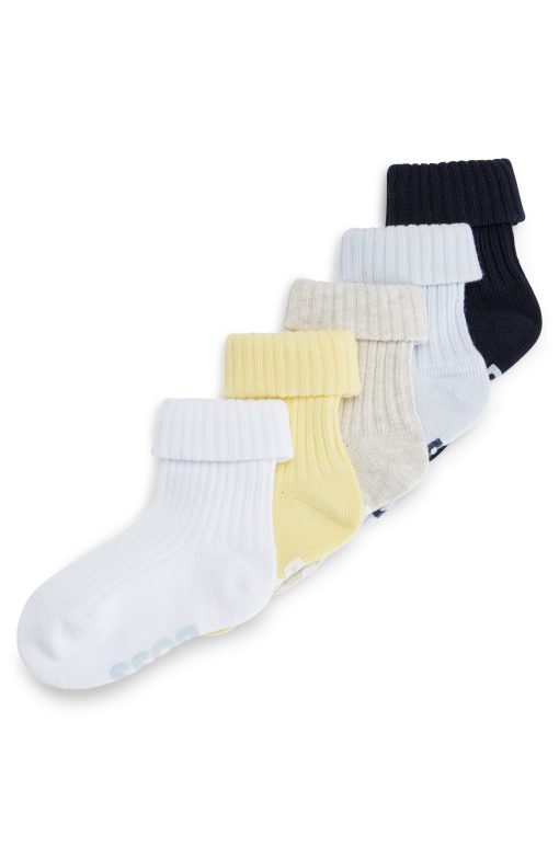 Hugo Boss-Gift-boxed five-pack of baby logo socks-hugoboss - Image 2