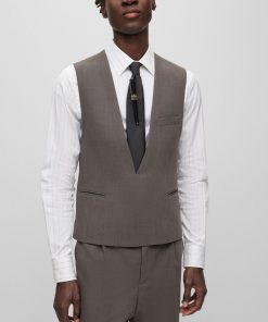 Hugo Boss Suits-Relaxed-fit three-piece suit in virgin wool-boss near me