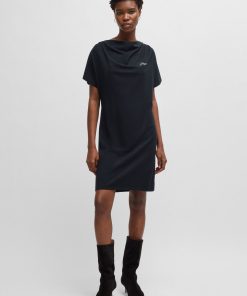 Hugo Boss Dresses-T-shirt dress with crystal logo-hugo