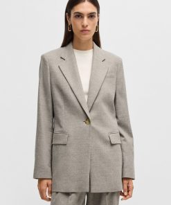 Hugo Boss Tailored Jackets-Relaxed-fit jacket in stretch cloth-boss store near me