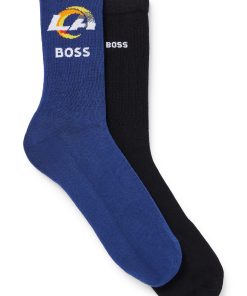 Hugo Boss Socks-BOSS x NFL two-pack of cotton short socks-hugo boss near me