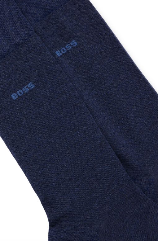 Hugo Boss Socks-Two-pack of regular-length socks in stretch cotton-hugoboss - Image 2