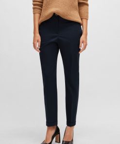 Hugo Boss Pants-Regular-fit trousers in stretch-cotton twill-hugo