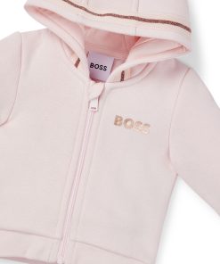 Hugo Boss-Baby zip-up hoodie with embroidered logo-hugo boss outlet 2